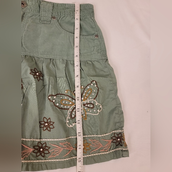 YMI Embroidered Floral Butterfly Embellished Sequins Pearl Beaded Boho Skirt - Picture 10 of 10